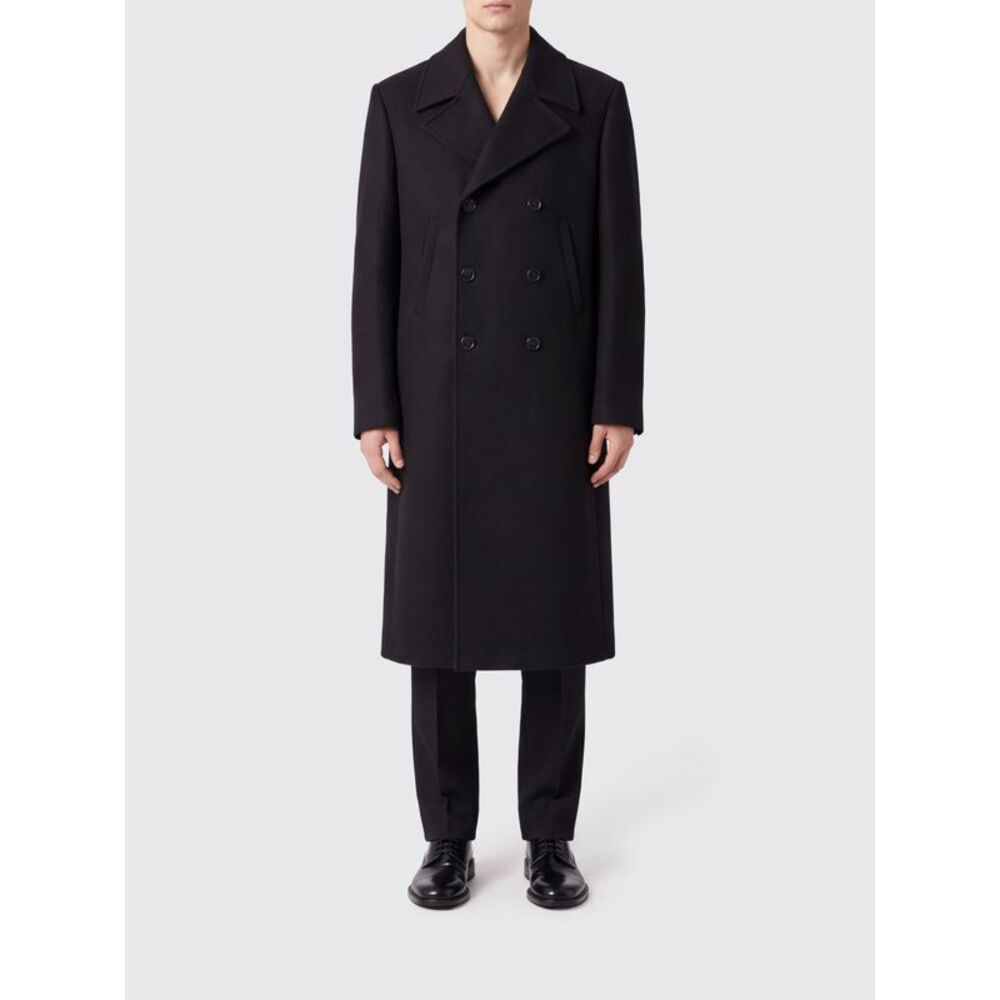 Balenciaga Men Balenciaga Double-Breasted Wool Coat With Classic Lapels